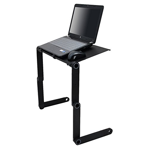 Multifunktionstisch Tragbar Höhenverstellbar und Winkelverstellbar Laptoptisch Laptopständer Betttisch NoteBooktisch Bücherständer Größe L64cm*D26cm H49cm - 5