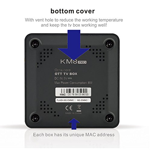 Kasit KM8 Pro Android 6.0 Marshmallow Box Amlogic S912 Octa Core 2G / 8G BT4.0 Built in 2.4G/5G WiFi Support IEEE 802.11 b/g/n/ac 64 bit Octa core ARM Cortex-A53 CPU up to 2 GHz Smart Box - 4