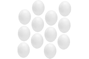 VICASKY 12Stücke Multifunktionale Kunsteier aus Kunststoff Gefälschte Eier für Vogelzubehör und Festivals für Dekoration und Eierproduktion Sicher und Langlebig