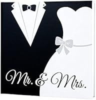 G&auml;stebuch "Black & White" - Hochzeitsalbum in Schwarz Wei&szlig; mit Mr & Mrs Schriftzug