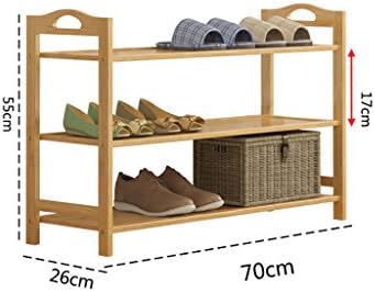 Bamboo Shoe Rack Bench 3 tier Shoe Stand Rack Storage Organiser Holder 70*26*55cm