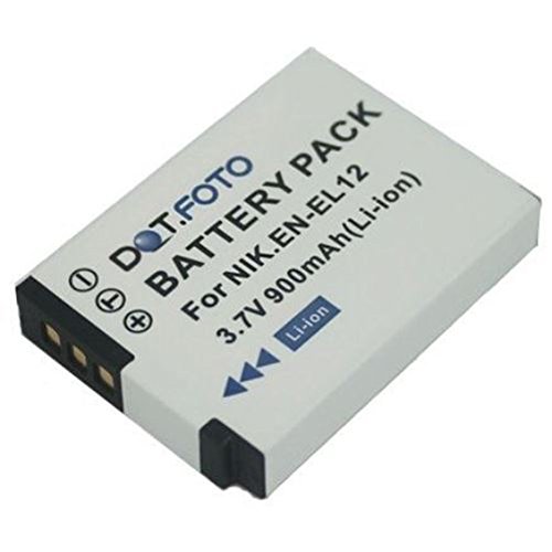 Dot Foto Batterie de qualit   pour Nikon EN-EL12 - 3 7v   900mAh - garantie de 2 ans - Nikon COOLPIX AW100  AW110  AW120  AW130  P300  P310  P330  P340  S31  S70  S610  S610c  S620  S630  S640  S710  S800c  S1000pj  S1100pj  S1200pj  S6000  S6100  S6150  S6200  S6300  S8000  S8100  S8200  S9050  S9100  S9200  S9300  S9400  S9500  S9600  S9700  S9900