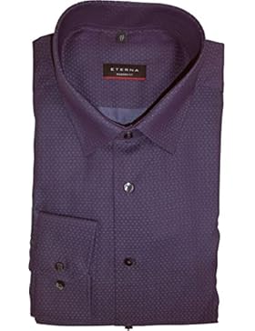 eterna Hemd Modern Fit beere gemustert 4149/98 X18P extra langer Arm 72 cm