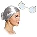 Produktbild German Trendseller®  Oma Perücke + Goldene Oma Brille  - NEU - Fasching  Karneval Großmutter  Rotkäppchen  Oma Set