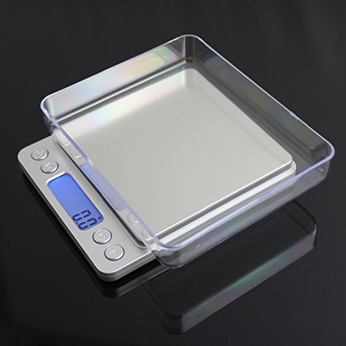 IDMAX Digital Küchenwaagen, (300g /0.1g)Food Scale, Gramm Skalen, Elektrische Schmuck Skalen, Multifunktionale Pro Taschenwaage mit LCD-Bildschirm, Tara, Hold und PCS Features, Edelstahl - 6
