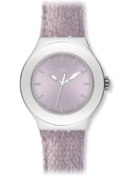 Swatch Damen-Armbanduhr Salmon Violet YNS122