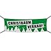 Produktbild (PVC) Christbaumverkauf grün Banner, Plane, Werbeschild, Weihnachten, Werbebanner, 300 x 100 cm, DRUCKUNDSO