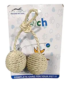 Pets Empire Cat Ball Toy Creative Exercise Training Cat Teething Toy Pet Teething Rope 2 Pcs ( Color May Vary )
