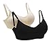 iLoveSIA Womens 2Pack Maternity Nursing Bra Bralette Black+Cream Size M Fit 32CD 34BC 36AB