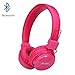 Produktbild Invech Bluetooth Kinder Kopfhörer mit shareport, Wireless / Wired Noise Cancelling Über-Ohr-Kopfhörer, faltbare Kinder-Headset mit integriertem Mikrofon zum Anrufen (Rosa)