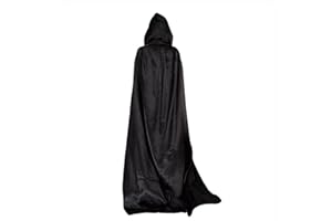Miss-shop Largo Capa con Capucha,Capas de Halloween,Mujeres Hombres Niños Disfraz de Halloween Halloween Fiesta Vampiro Bruja Traje Cape Carnival Carnival Costume Cosplay Cape Hooded Black