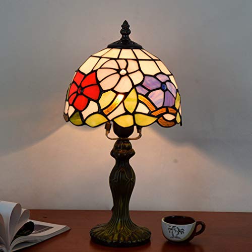 YJFFAN 8-Zoll 20Cm Tischlampe-Buntglas Augenschutz Lampenschirme Schreibtisch Leuchten, Indoor-Beleuchtung Leselampe E27 (110-240V, Glühbirnen Nicht Enthalten)