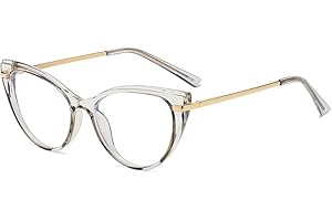 LJCZKA Blue Light Blocking Glasses Cat Eye for Women, Anti Blue Light Glasses Computer Eyeglasses Clear for Anti Fatigue and Eyestrain