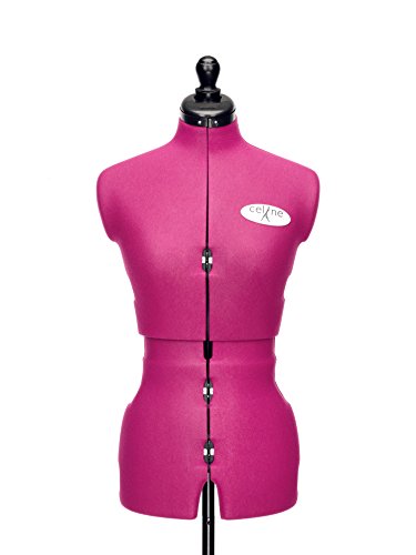 DEUBL Damen Schneiderpuppe verstellbar „CELINE MULTI“ (Gr.S/36-44) weiblicher Torso 8-teilig komplett einstellbar, Fünfpunkt Standfuß, Schneiderbüste mit 12 Verstellrädchen, inkl. Rockabrunder, extra Rückenlängenverstellung - 3