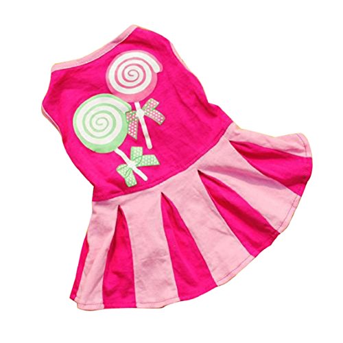 Tongshi Modèle Candy chiot chien toutou Apparel vêtements Sweats à capuche jupe robe