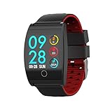 NACHEN Smart Watch Blutsauerstoff Blutdruck Herzfrequenz Fitness Smart Armband Life Fitness Tracker,Red