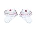 Baby Girls Cute RED ROSE Frilly Socks in White (3-6 Months)
