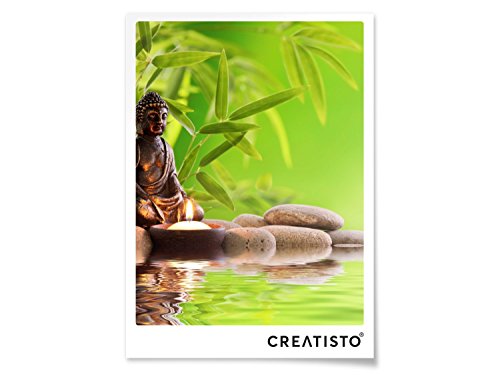 Dekorfliesen Designfolie | Fliesen-Aufkleber Folie Sticker selbstklebend Küche renovieren Bad Wand Dekoration | 15×20 cm Design Motiv Buddha Zen – 1 Stück - 3