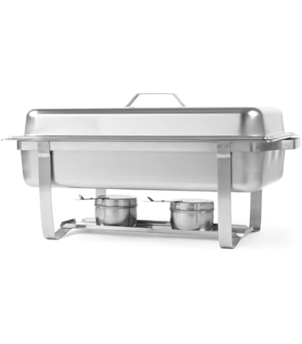 Set Scaldavivande Elettrico 8QT - 2 Pezzi, Acciaio Inox, Per Buffet, Feste E Catering, Argento - Foto 3