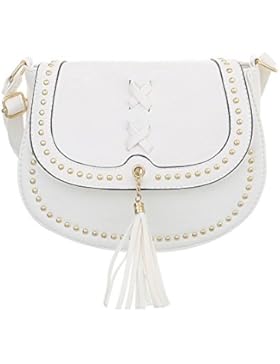 iTal-dEsiGn Damentasche Kleine Schultertasche Used Optik Umhängetasche Kunstleder TA-F1002