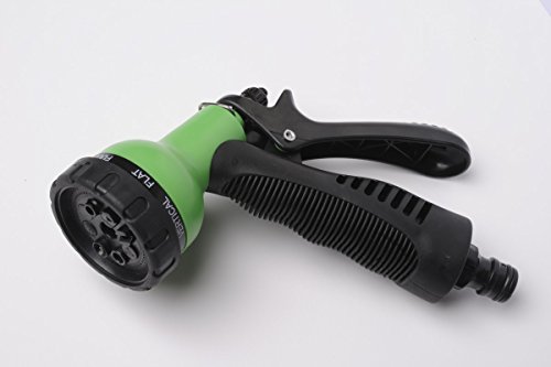 Flexibler Gartenschlauch MAGIC FleXx, 10> 30 Meter Flexschlauch, carbon/green, inkl. 8 in 1 Düse mit Feststellfunktion, max. Druckbelastung 12 Bar - 8