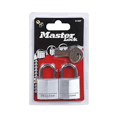 Master Lock Lot de 2 Cadenas pour vestiaire, malle, armoire, 30mm, serrure à clé, corps en aluminium, 2 clés identiques
