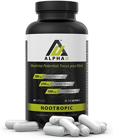 Alpha U Premium Nootropic Brain Supplement Increase Focus & Boost Neuro - Stimulation for peak mental performance - 60 Capsules