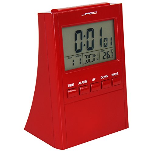 Jago Funkwecker mit Spracheinstellung und LCD-Display in 7 Sprachen und vier verschiedenen Farben inkl. Snooze-Funktion und blauem Hintergrundlicht - 3