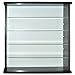 WATSONS EXHIBIT - Solid Wood 4 Shelf Glass Wall Display Cabinet - Black