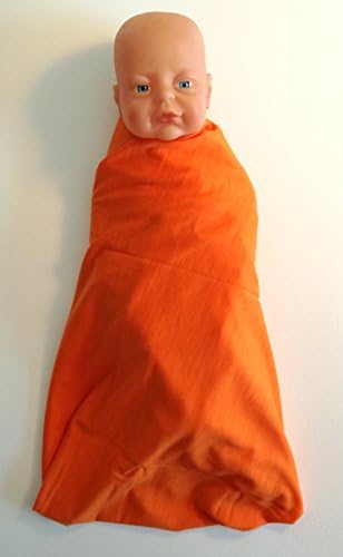 100% Merino Supersoft & Hypoallergenic Swaddle for Newborn Babies&Twins-Orange73