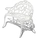 Produktbild lingjiushopping Gartenbank weiß Aluminiumguss Farbe: Weiß Material: Aluminiumguss Rücken/Sitz/Armlehne + Gusseisen Beine