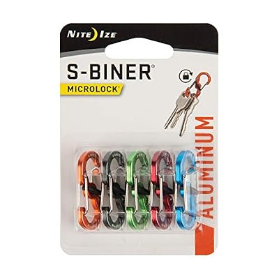 Nite Ize S-Biner MicroLock Lot de 5 microbloqueurs en aluminium Assortis