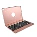 Produktbild iPad Pro 9.7/iPad Air 2 Keyboard Case Qwerty-Layout, Earto Slim Smart Folio Case Bluetooth Keyboard Case Cover with Auto Sleep / Wake for iPad Pro 9.7 and iPad Air 2(Rose Gold)