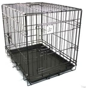 Dog Life Dog or Puppy Crate, 107 x 69 x 78 cm, black