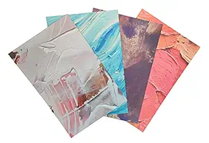 SAVIAURA 4 Cards Small 3D Backdrops for Photos Photography Backdrops Photoshoot Background PVC Flat Lay Tabletop Background Studio for Small Products (Canvas Painted Patterns)