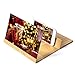 Produktbild Gaddrt Telefon Bildschirm Verstärker Stand Stereoskopische verstärkende 12 Zoll-Desktop-Holzhalterung des Telefon-Bildschirm-Vergrößerungsglases 26 x 19 cm (Gold)