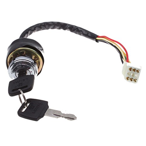 GOOFIT Interruptor con Juego de Llave de 6 Cables para 2 Tiempos Taotao Roketa Sunl Honda Kazuma Baja Pocket Mini Bicicleta