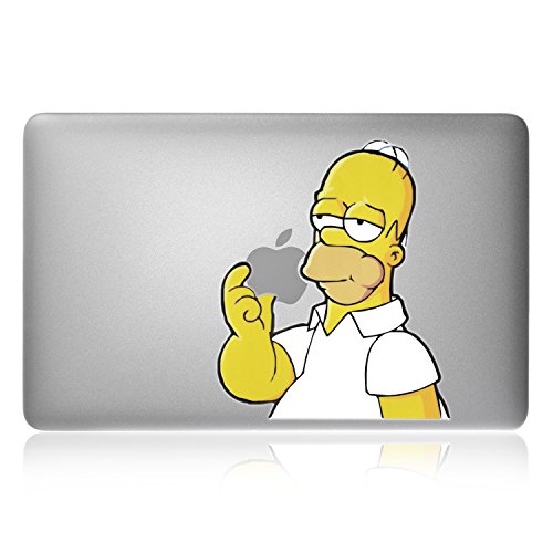 Incutex MacBook 13″ 15″ Air – Pro – Retina, Aufkleber „Simpson“, Sticker, Cover, selbstklebendes Vinyl Material farbig Farbe, Abziehbild, Skin, MacBook Decal - 3