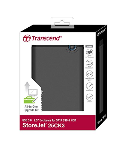 Transcend TS0GSJ25CK3 25CK3 2,5” SSD/HDD Leergehäuse-Kit - 3