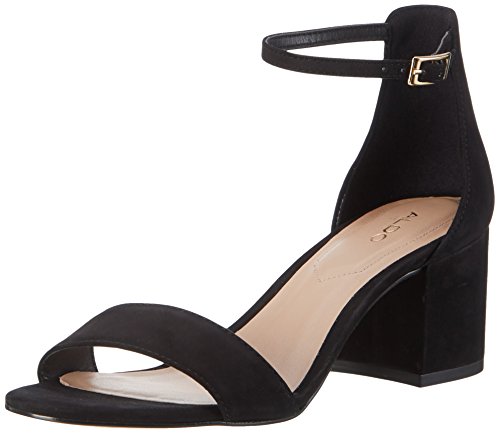 Aldo Womens Villarosa Ankle Strap Sandals Black Black Nubuck