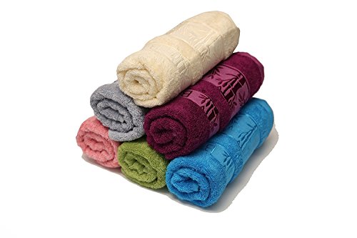 2 tlg Handtücher – 2er Set Handtücher Set 50x90cm 7 Moderne Farben Handtuch Öko-Tex Standard 100- Qualität 600 g/m² (Blau ) - 5