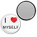 I Love Myself - 77mm Round Compact Mirror