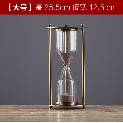 Leedioo North European creative Home Furnishing soft decoration living room TV cabinet furnishings and modern minimalist hourglass metal ornaments,Large [60 minutes]