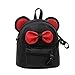 Produktbild Schultaschen Damen Btruely Rucksack Mädchen Schulranzen Fliege Frauen Karikatur Mini Tasche Leder Reise Schulter Rucksack (Ein Größe, Schwarz)