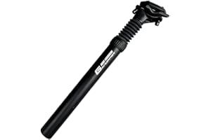 Eawfgtuw Bicycle Suspension Seatpost, 25.4-34.9 mm Mountain Bike Seatpost, Lightweight Aluminium Alloy Comfort Riding Post, 350mm Shock Absorbing Seat Post Adjustable Angle Clamp