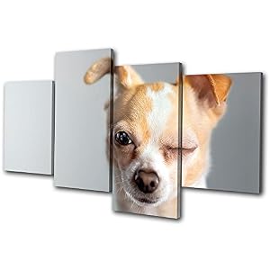 Quadro a blocchi con Chihuahua.