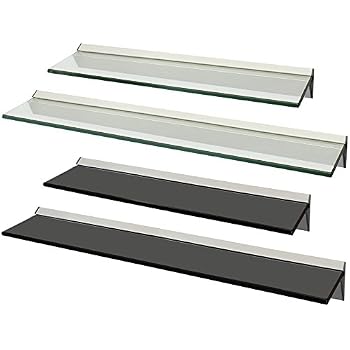 Ib Style Wandregal »Glasregal 6mm Klar 40 X 15 Cm + Clip ECO Edelstahloptik Glasboden Aus Esg Sicherheitsglas Wandregal S001x0rj