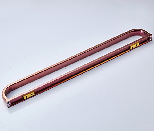Aothpher 60 cm Wand montiert Kupfer Badezimmer Handtuch Bar Single towelrack, poliert, Messing, rose gold, 60 cm - 4