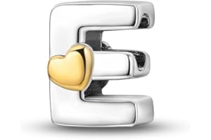 QIKAOLA S925 plata esterlina Letter Abalorios iniciales A-Z Charms para pulseras Pandora