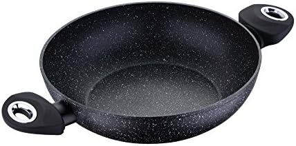 Induction Serving Pan Wok Sauté Pan/Frying Pan (Size: Approx. ø 32 cm x 8 cm + Marble Coating)